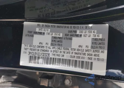 2018 Toyota Yaris Ia from USA, damaged, VIN 3MYDLBYV2JY323236